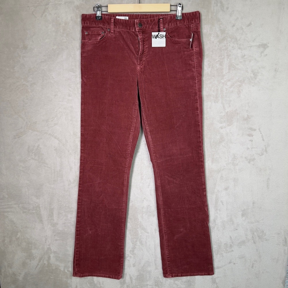 Gap 1969 Womens Corduroy Pants 30R Raisin Perfect Boot Stretch Mid Rise Soft NWT